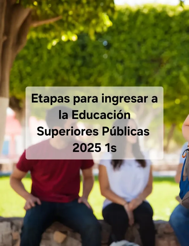 Etapas del Proceso de Admisión a la Educación Superior Pública | 2025 1S