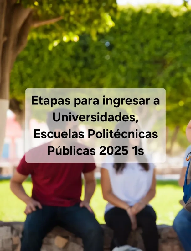 Etapas del Proceso de Admisión en Universidades y Escuelas Politécnicas Públicas | 2025 1S