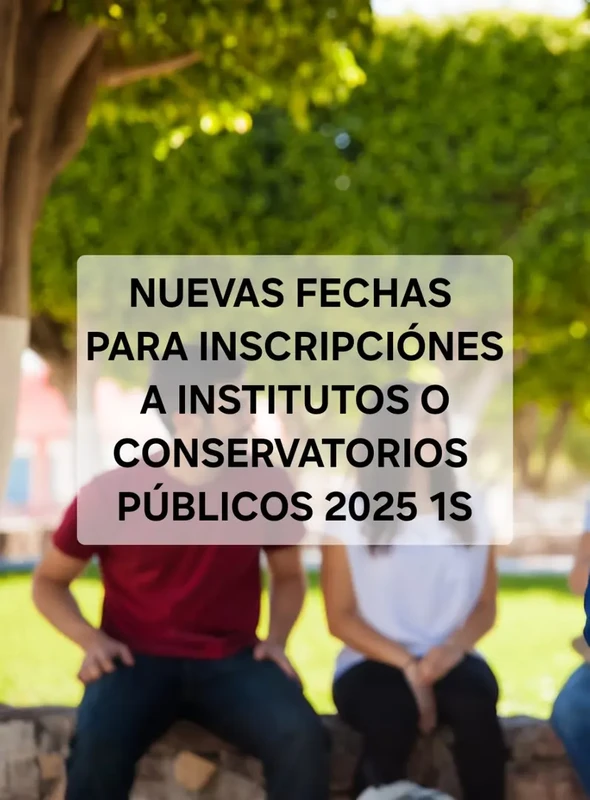 Fechas de Inscripción a Institutos y Conservatorios Públicos hasta el 29 de Diciembre