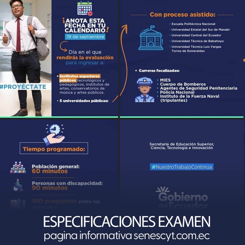 Especificaciones Examen Asistidos Senescyt 2S 2023