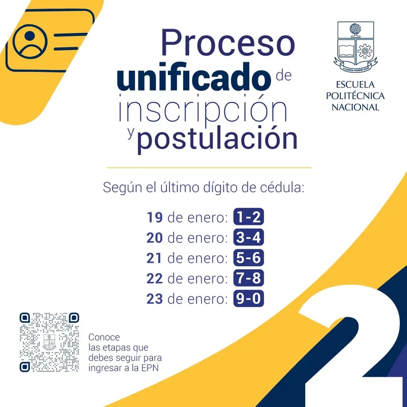 Inscripciones Escuela Politécnica Nacional 1s 2024