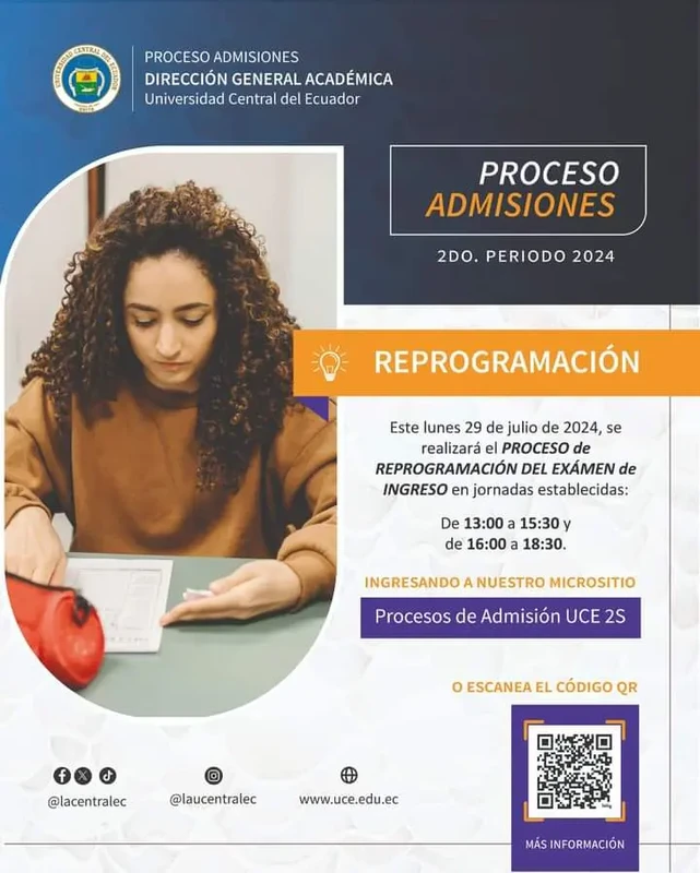 Inicio de la Reprogramación del Examen de Ingreso UCE 2024 - 29 de Julio