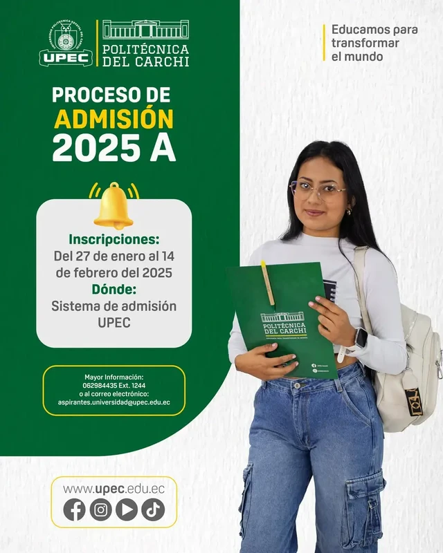 Fechas de Inscripción UPEC 2025 1S