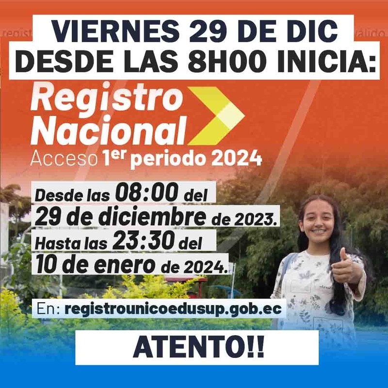 ¡Inicia el Registro Nacional 2024 a las 8 am del viernes 29 de diciembre!