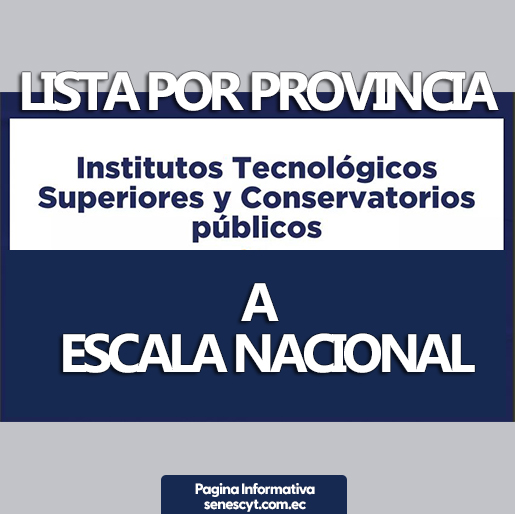 Lista de Institutos y Conservatorios Superiores Públicos a Escala Nacional