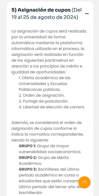 Asignación de Cupos UNEMI: Del 19 al 25 de Agosto 2024