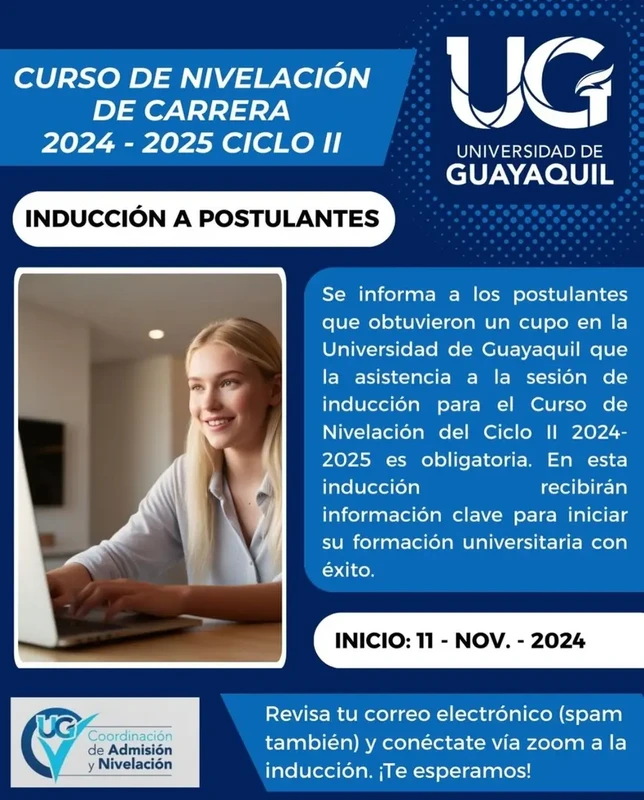 Curso de Nivelación de Carrera UG 2024-2025 - Universidad de Guayaquil