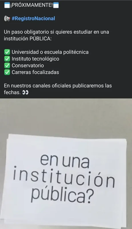 Próximamente el REGISTRO NACIONAL! Obligatorio para instituciones públicas