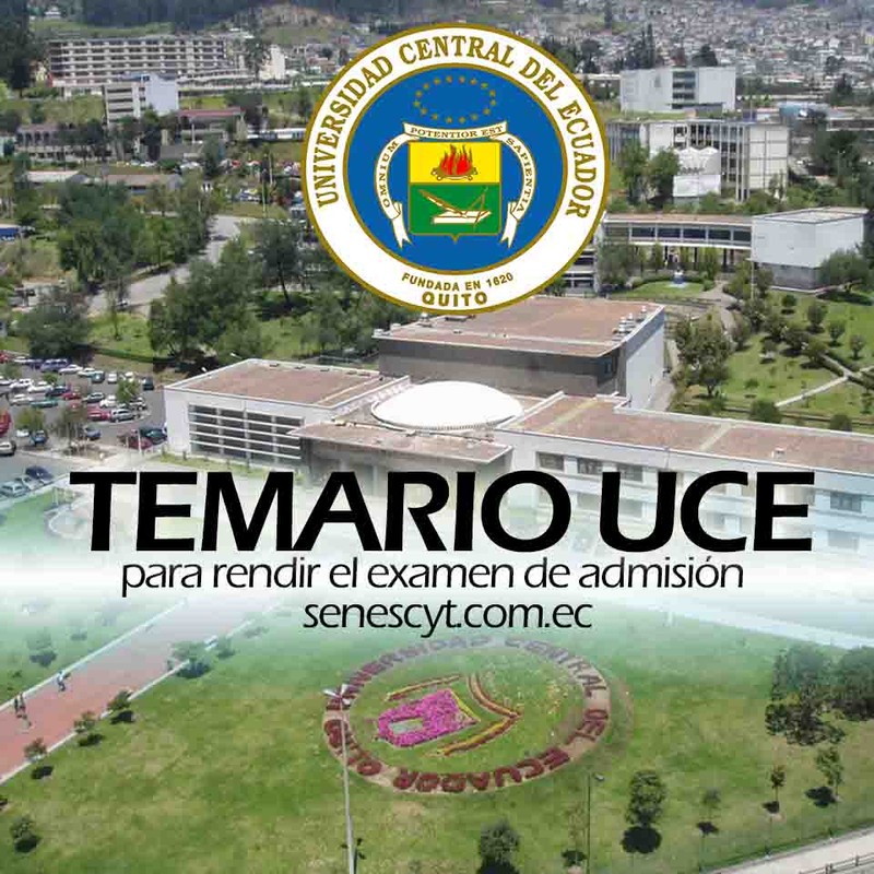 Temario UCE | Ingresa a la Universidad Central del Ecuador