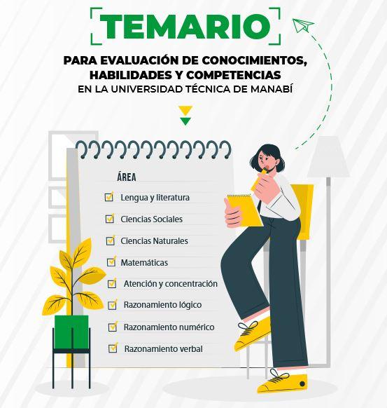 Temario de Evaluación de Conocimientos, Habilidades y Competencias – Universidad Técnica de Manabí