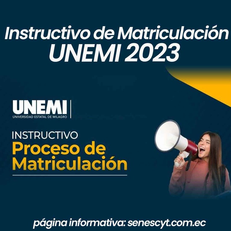 Instructivo Proceso de Matriculación UNEMI 2023