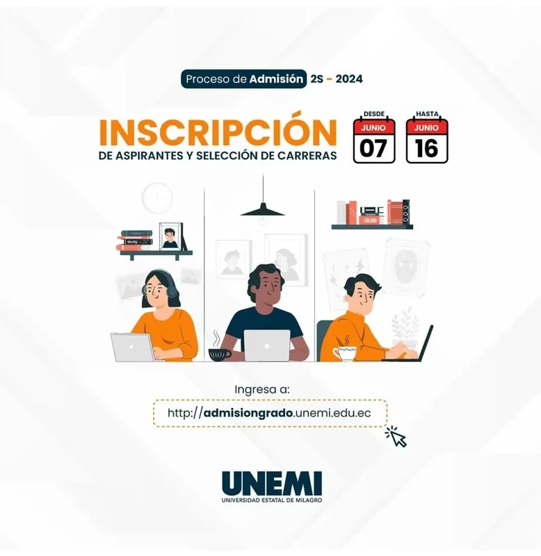 Inscripciones UNEMI 2024 2S: Del 7 al 16 de Junio