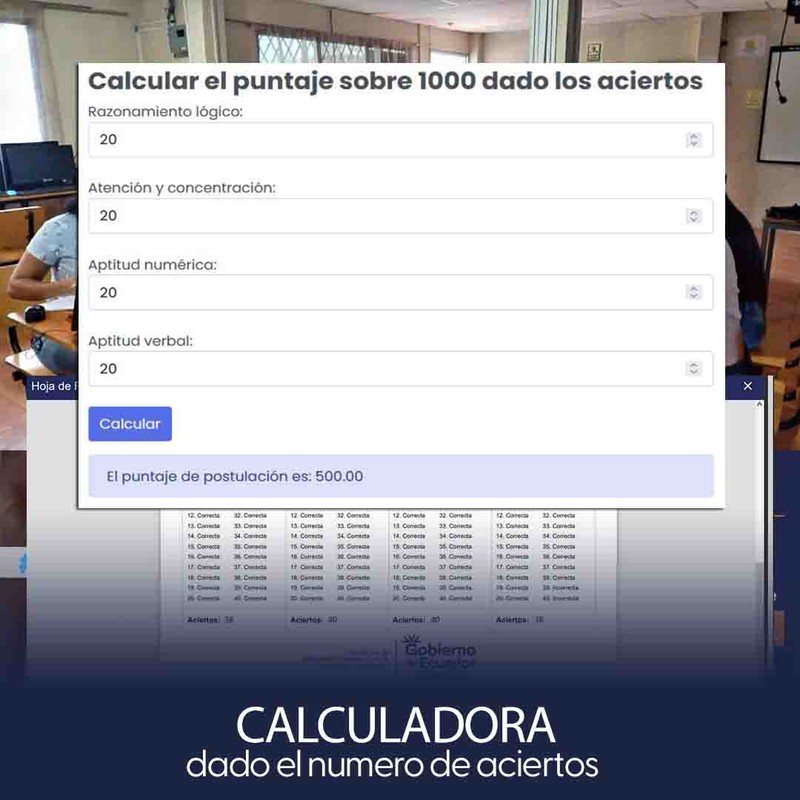 Cómo Calcular el Puntaje sobre 1000 Dado los Aciertos