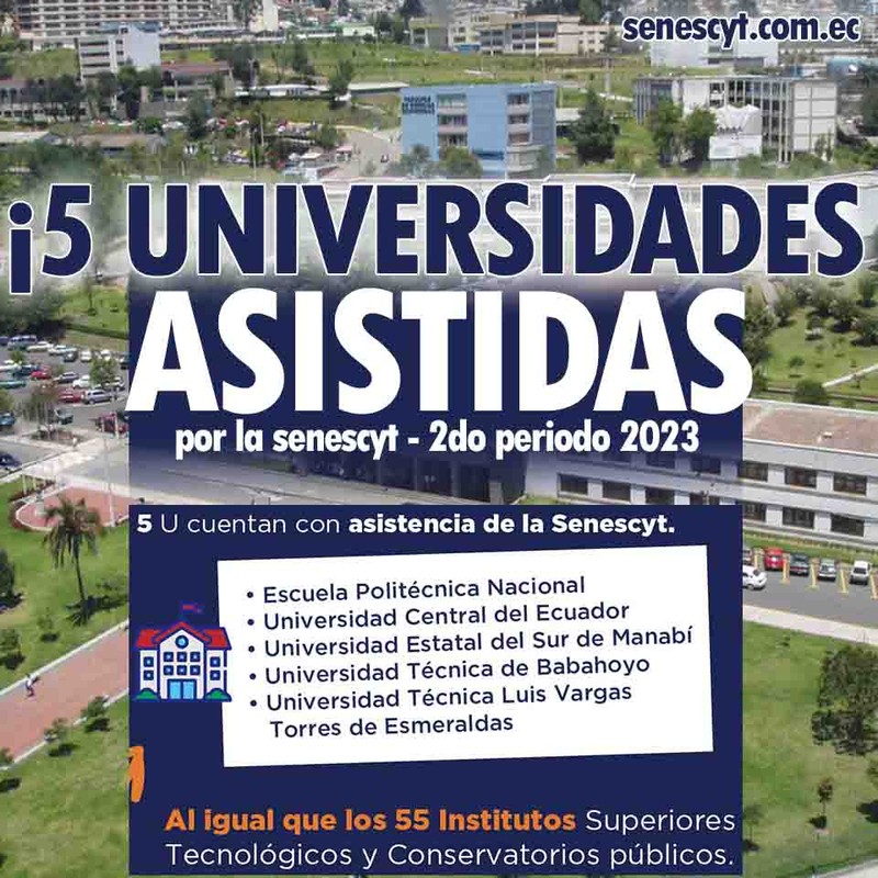 Universidades con Asistencia de la Senescyt - Segundo Periodo