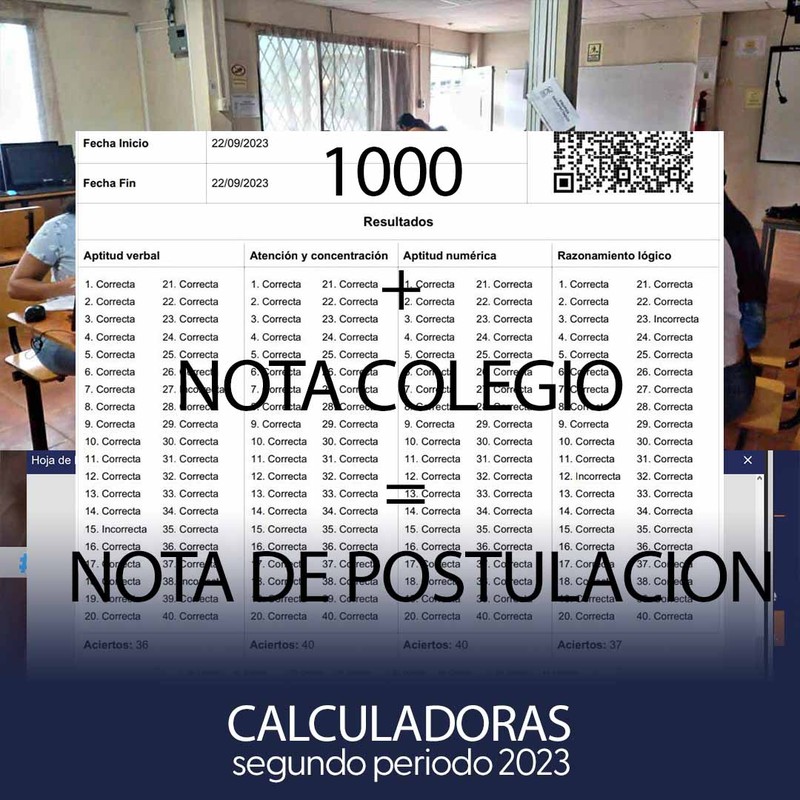 Calculadora de Puntaje de Postulación para el Proceso de Admisión 2S 2023