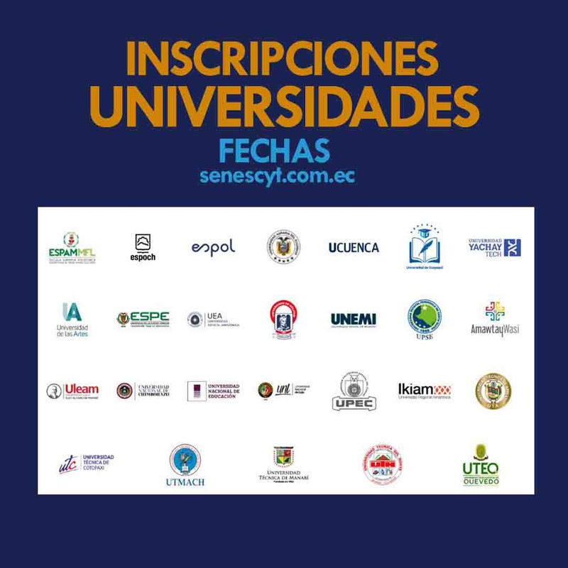 Fechas de Inscripción Universidades 2023 - Segundo Periodo