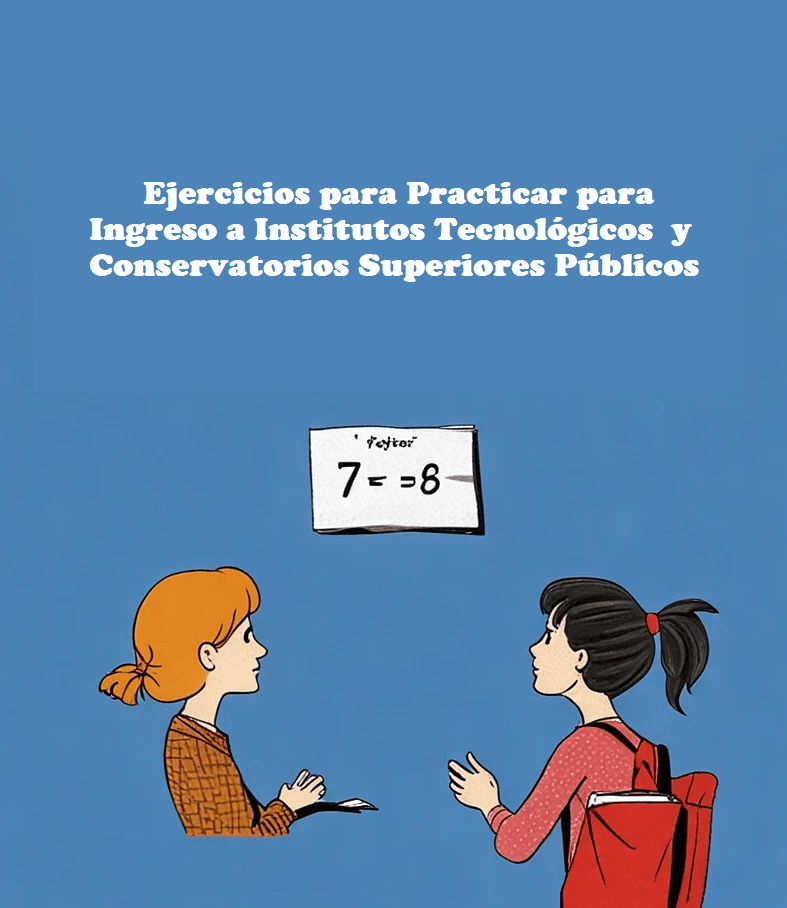 Ejercicios para Practicar para Ingreso a Institutos Tecnológicos y Conservatorios Superiores Públicos