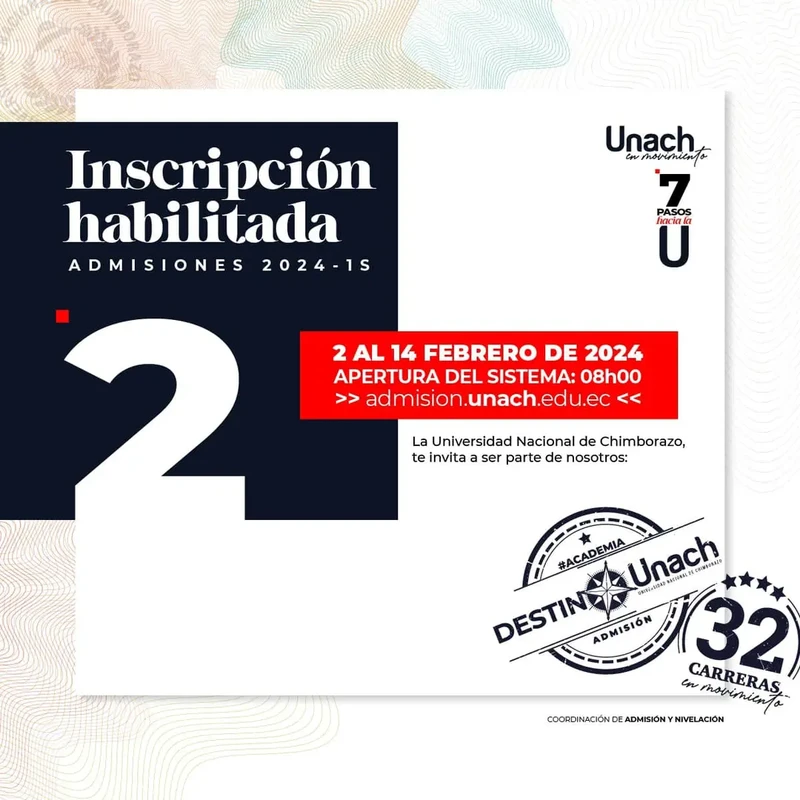 Admisión 2024 1s - Universidad Nacional de Chimborazo