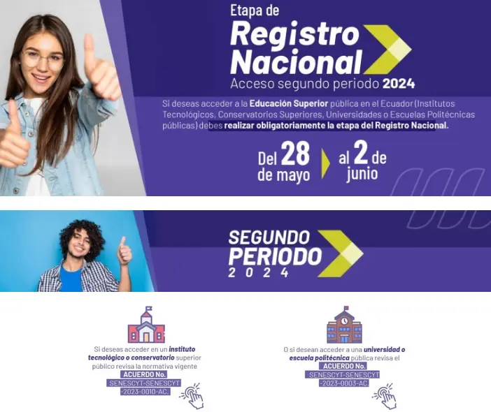 Link para Realizar el Registro Nacional 2024 Segundo Periodo