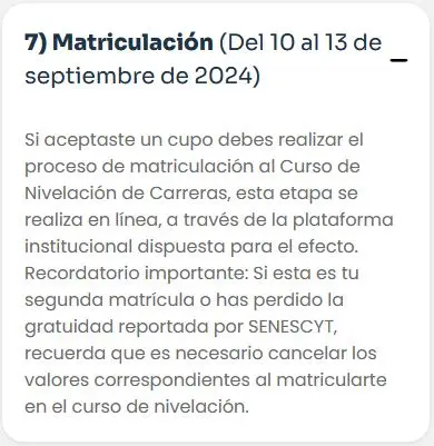 Matrículas UNEMI: Del 10 al 13 de Septiembre de 2024