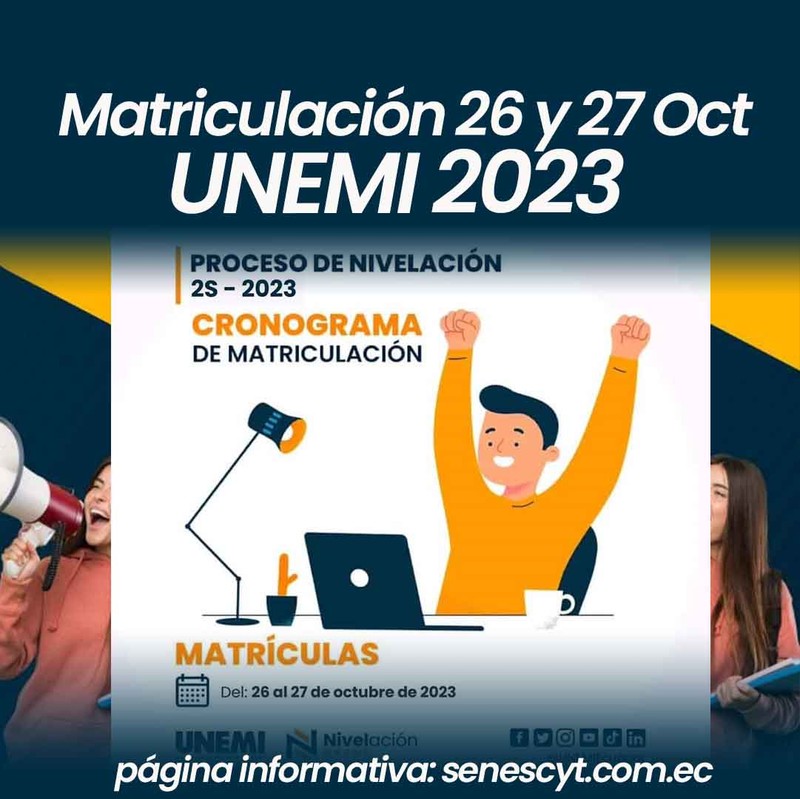 Cronograma de Matriculación UNEMI 2023