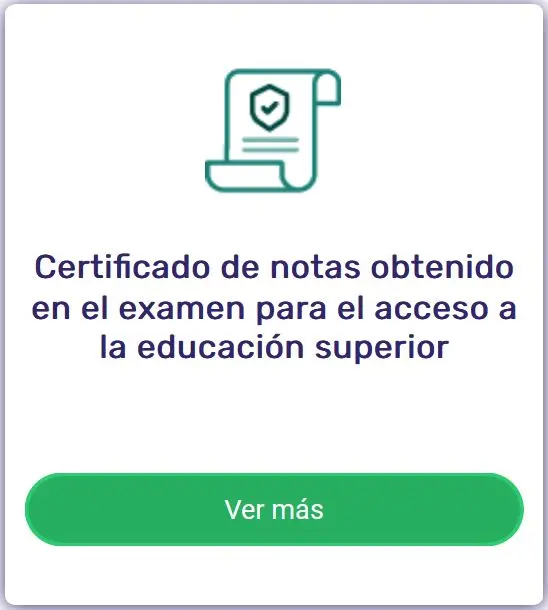 Certificado de Notas del Examen para el Acceso a la Educación Superior - SENESCYT