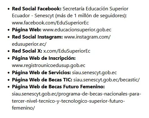 Páginas Oficiales para Acceder a la Educación Superior pública