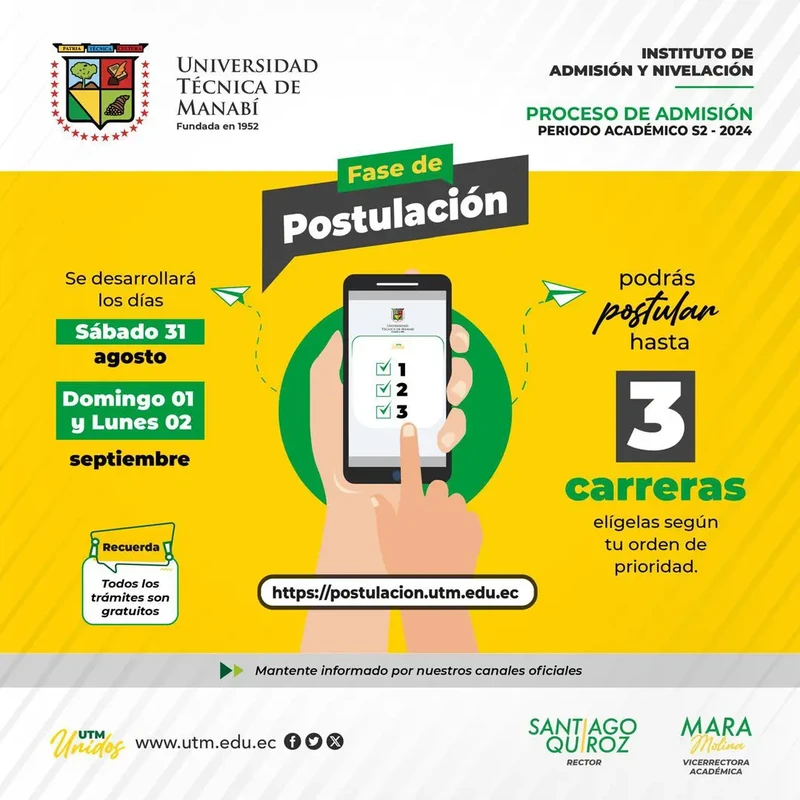 Fase de Postulación UTM 2024